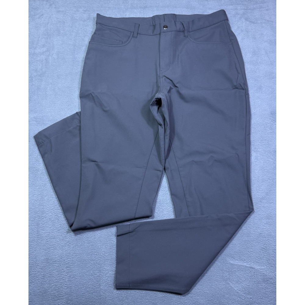 State And Liberty Pants Mens 36x32 Gray Performance Chino Slim Tapered Stretch